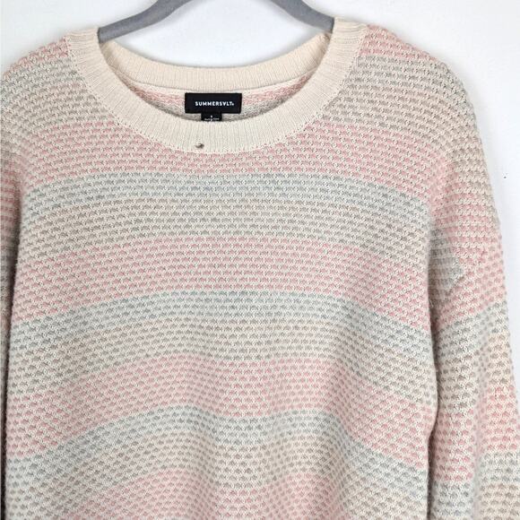 Summersalt The Coziest Cashmere Blend‎ Pastel Soft Stripe Sweater Size Small - Picture 3 of 10